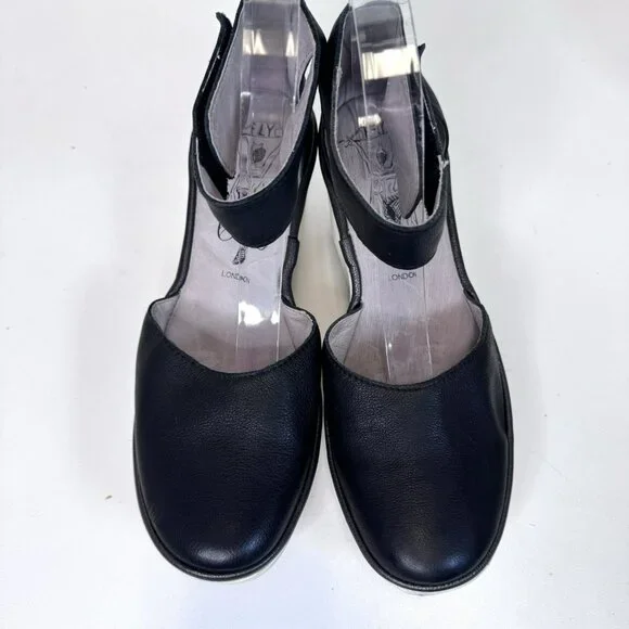 Fly London YAND Platform Wedge Shoes Ankle Strap Closed Toe Size 40 US 9 - Picture 3 of 10